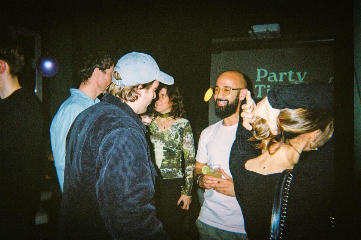 People connecting in person